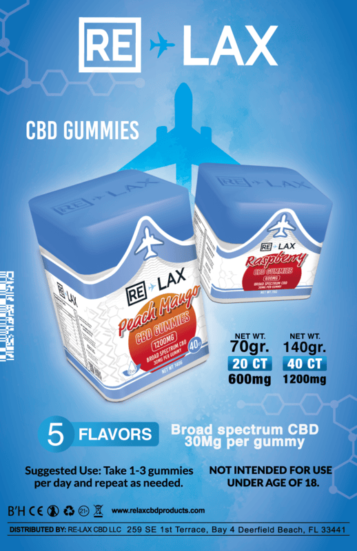 RELAX BROAD SPECTRUM CBD GUMMIES | 30MG PER GUMMY | 600MG IN TOTAL | 20CT