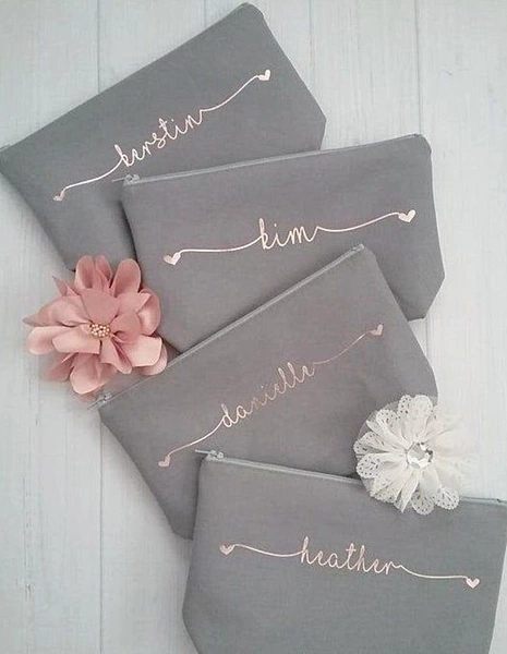 Elegant Fabric Zipper Pouch