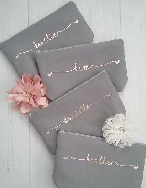 Elegant Fabric Zipper Pouch