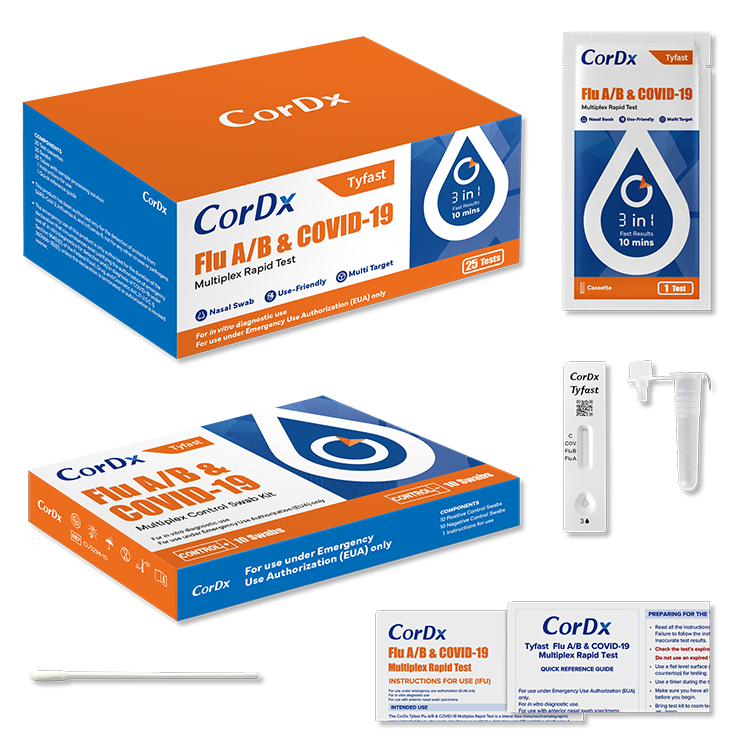 CorDx Tyfast Flu A/B & COVID-19 Multiplex Rapid Test
