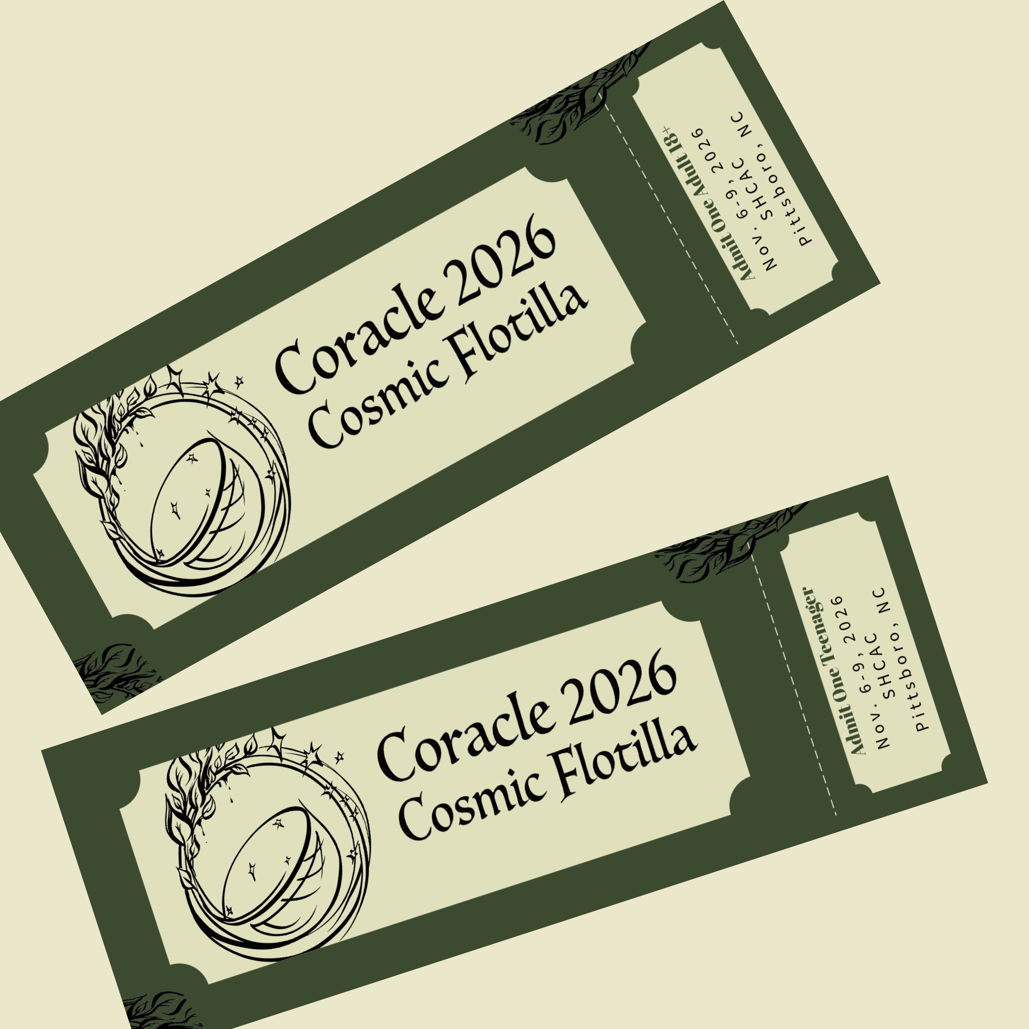 Coracle 2026- (1) Teenager and (1) Adult 18+ - the Cosmic Flotilla