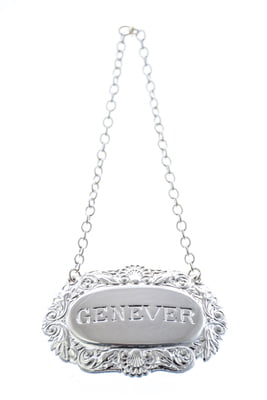 Decanter Label-GENEVER, Shell & Scroll S/P