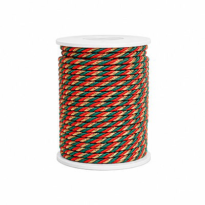 Cordón Torcido Navidad 0.50Mm Rollo X 50 Yardas
