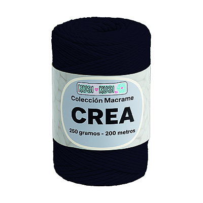 Cordon Crea # 01 Negro Paquete X 4 Ovillos X 250 Gramos