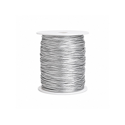 Cordon Elastico M-104 Plateado  Rollo X 144 Yardas