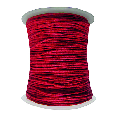 Cordon Encerado 1mm x 100 Yds Col 162 Rojo