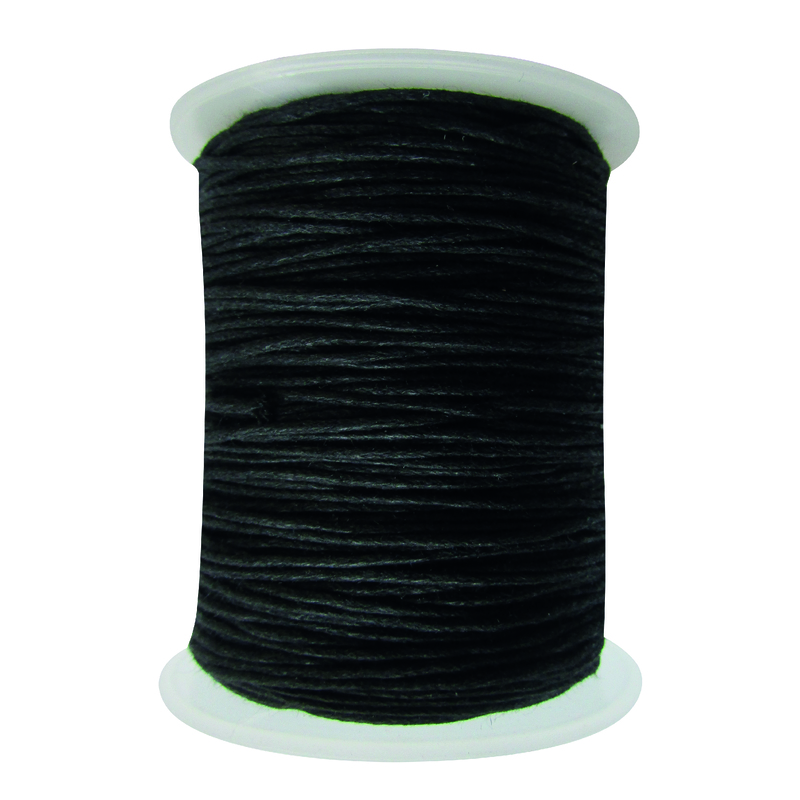 Cordon Encerado 1mm x 100 Yds Col 332 Negro