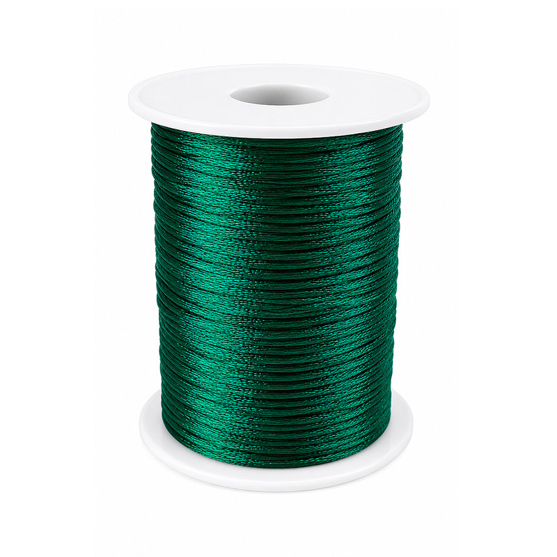 Cordon Seda 14 Verde Militar Rollo X 144 Yardas Cordon Seda 14 Verde Militar Rollo X 144 Yardas