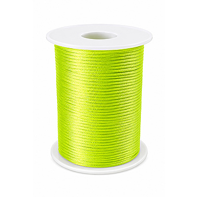 Cordon Seda 16 Verde Neon Rollo X 144 Yardas