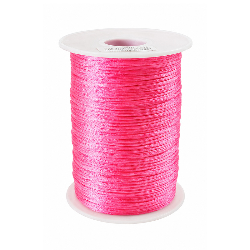 Cordon Seda 25 Rosado Neon Rollo X 144 Yardas Cordon Seda 25 Rosado Neon Rollo X 144 Yardas