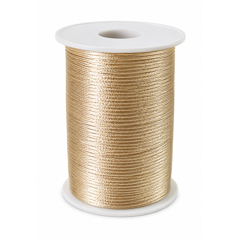 Cordon Seda 39 Beige Oscuro Rollo X 144 Yardas Cordon Seda 39 Beige Oscuro Rollo X 144 Yardas