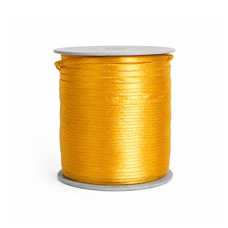 Cordon Seda Plano 08 Amarillo Rollo X 144 Yardas Cordon Seda Plano 08 Amarillo Rollo X 144 Yardas