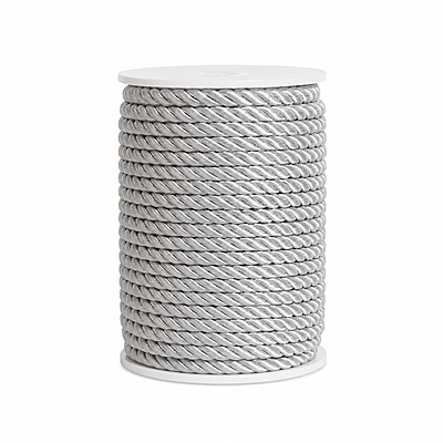 Cordon Torcido 0.35 Mm Plateado Rollo X 25 Yardas