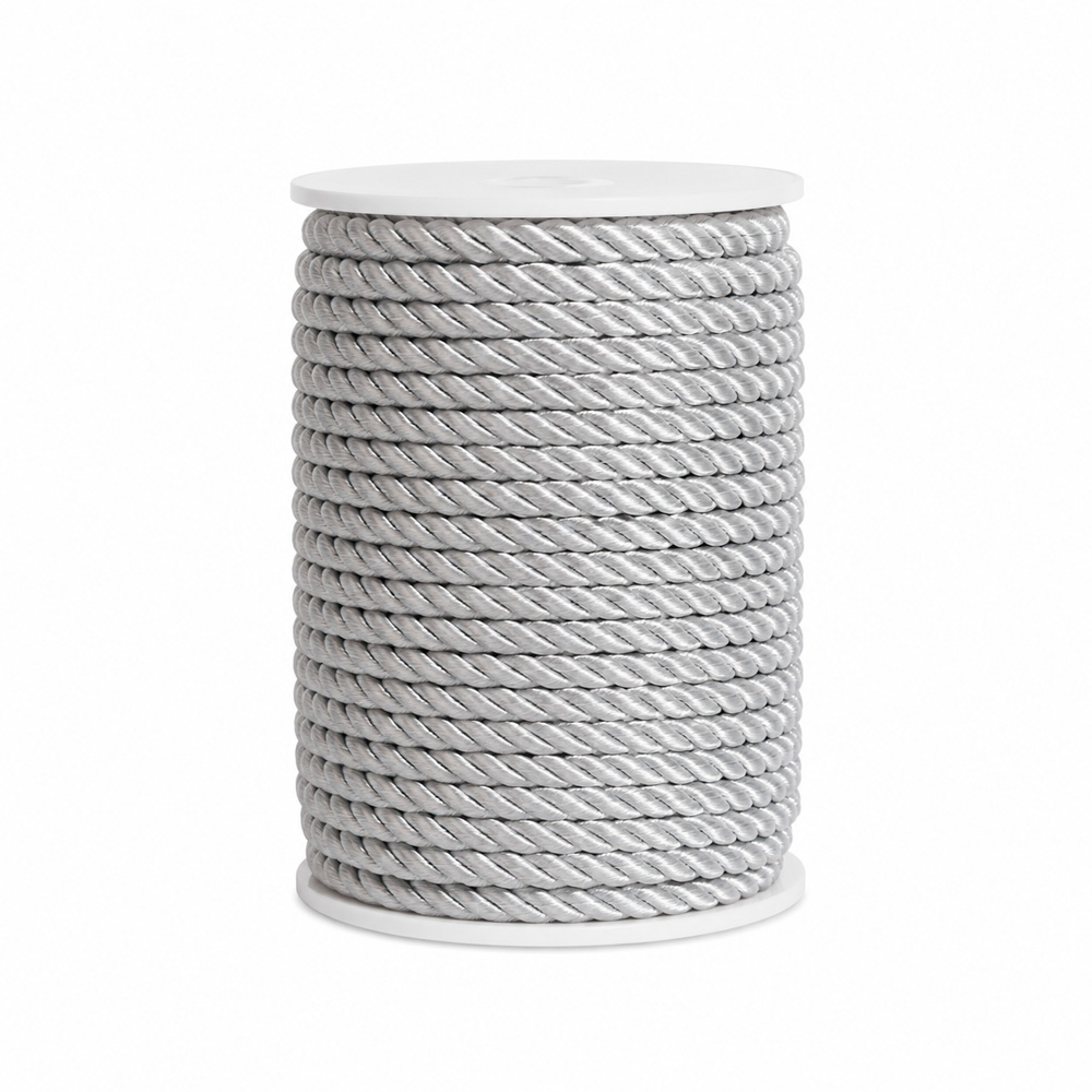 Cordon Torcido 0.35 Mm Plateado Rollo X 25 Yardas