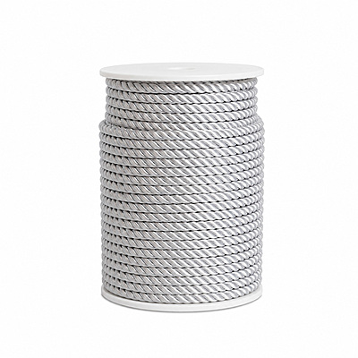 Cordon Torcido 0.50 Mm Plateado Rollo X 50 Yardas