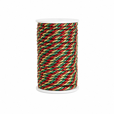 Cordon Torcido Navidad 0.80Mm Rollo X 25 Yardas