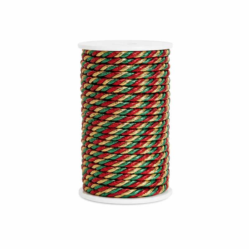Cordon Torcido Navidad 0.80Mm Rollo X 25 Yardas Cordon Torcido Navidad 0.80Mm Rollo X 25 Yardas