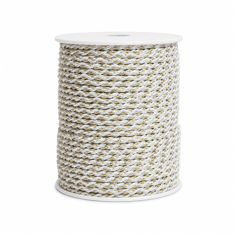 Cordon Trenzado Lurex Blc/Drd Rollo X 50 Yardas Cordon Trenzado Lurex Blc/Drd Rollo X 50 Yardas