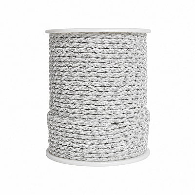 Cordon Trenzado Lurex X50Yds Blc/Plt Rollo X 50 Yardas