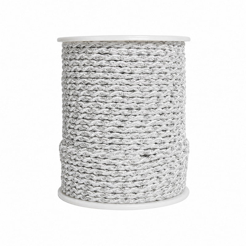 Cordon Trenzado Lurex X50Yds Blc/Plt Rollo X 50 Yardas Cordon Trenzado Lurex X50Yds Blc/Plt Rollo X 50 Yardas