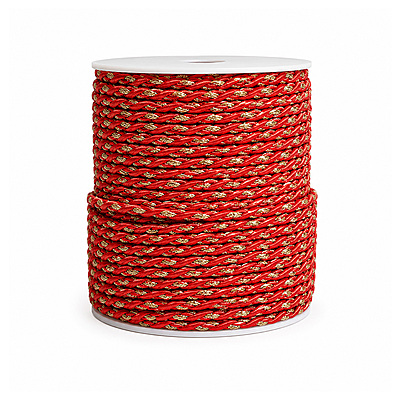 Cordon Trenzado Lurex X50Yds Roj/Drd Rollo X 50 Yardas