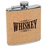 6 oz Leatherette Wrapped Flask