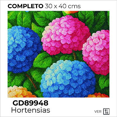 Kit Dibujo Diamante GD89948 Hortensias Unidad