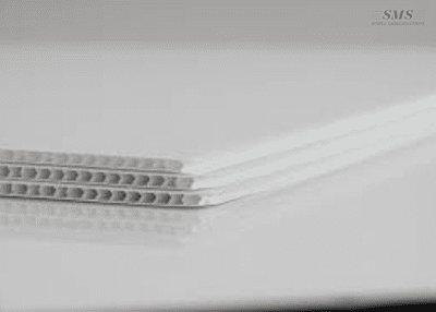 Corrugated 450gsm White Based 3mm 4' x 8'