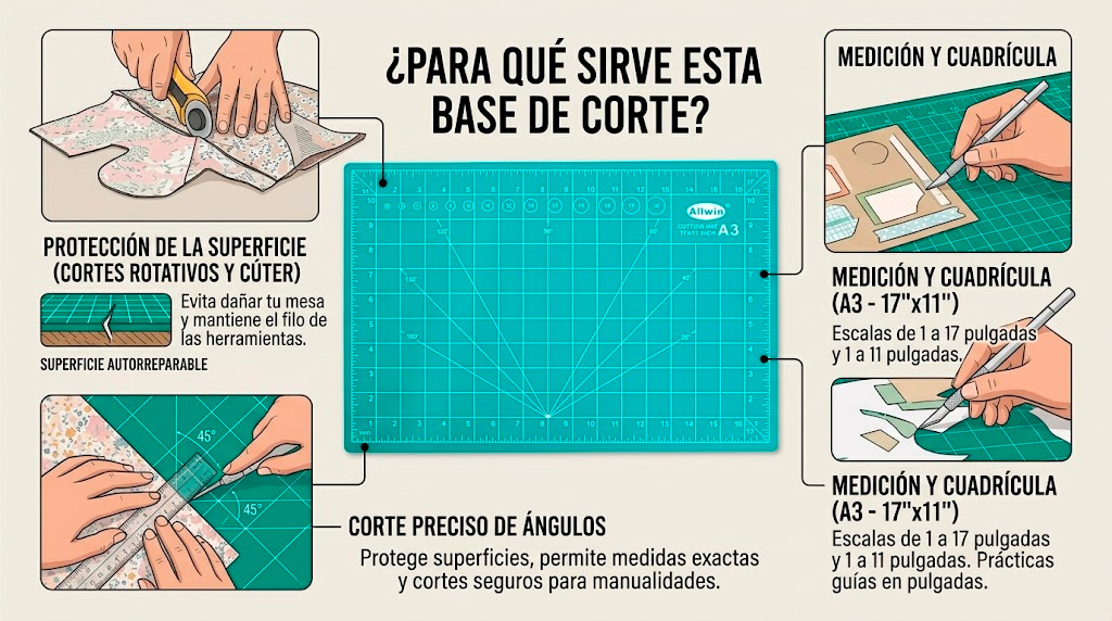 Base Para Corte Pequeña 300 X 220 X 3Mm Unidad