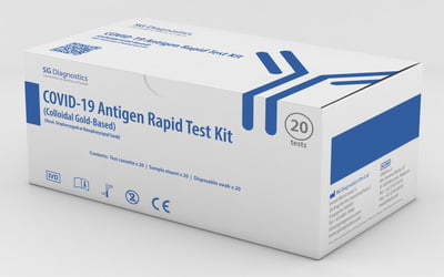Kit de prueba rápida de antígenos COVID-19 de SG Diagnostics (uso profesional) Kit de prueba rápida de antígenos COVID-19 de SG Diagnostics (uso profesional)
