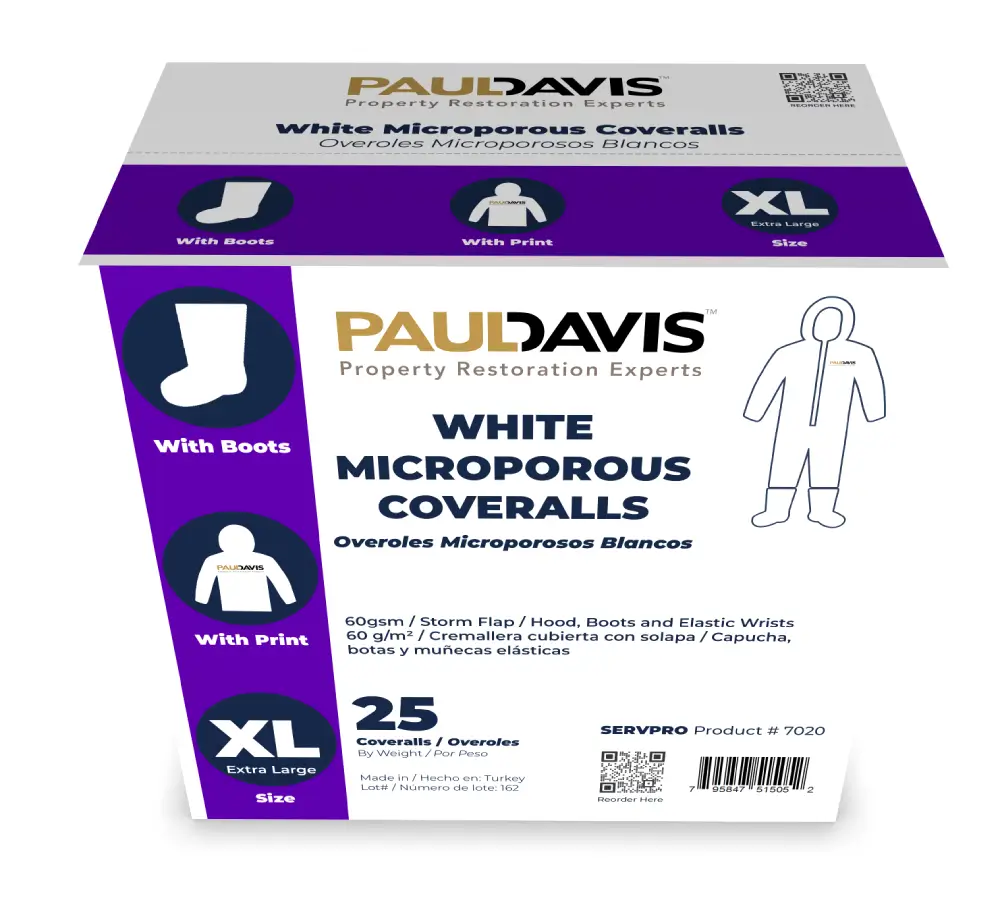 Paul Davis White Microporous Coveralls