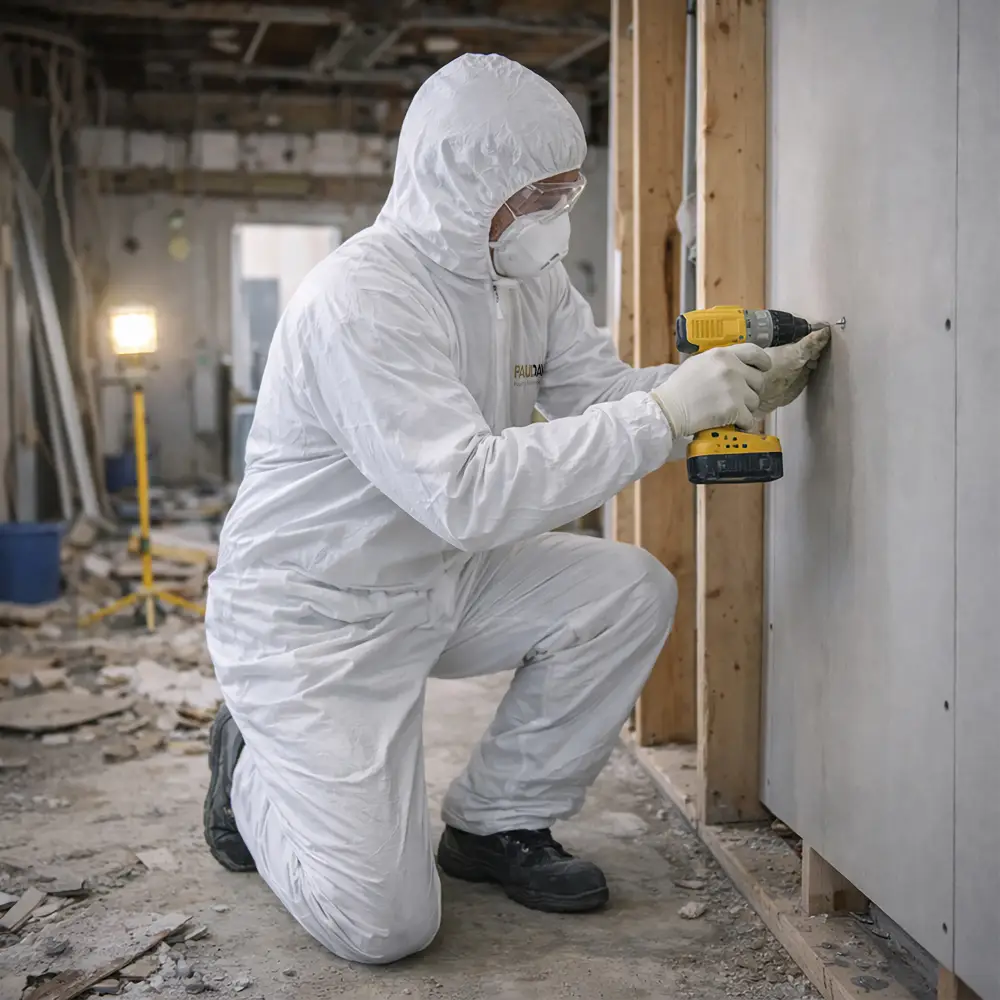 Paul Davis White Microporous Coveralls