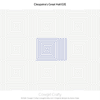 Cleopatra's Great Hall Geometric E2E | Modern Longarm Digital Quilting Pattern
