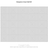 Cleopatra's Great Hall Geometric E2E | Modern Longarm Digital Quilting Pattern