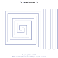 Cleopatra's Great Hall Geometric E2E | Modern Longarm Digital Quilting Pattern