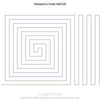 Cleopatra's Great Hall Geometric E2E | Modern Longarm Digital Quilting Pattern