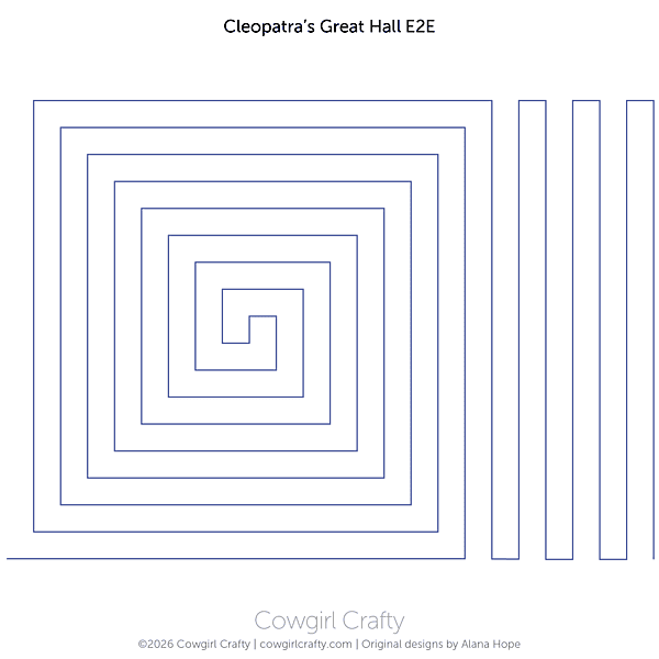 Cleopatra's Great Hall Geometric E2E | Modern Longarm Digital Quilting Pattern