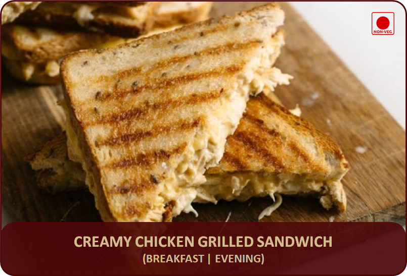 Creamy Chicken Grilled Sandwich
