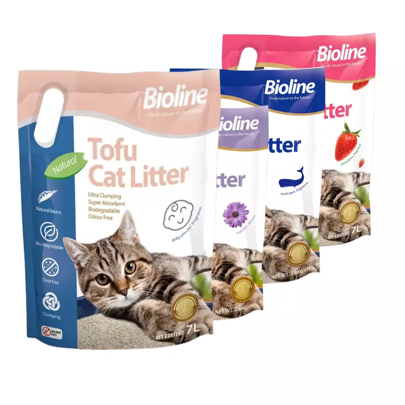 Bioline Tofu Cat Litter – Natural Clumping (7L)