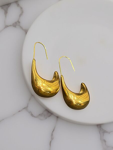 Crescent Gold-Tone Dangles
