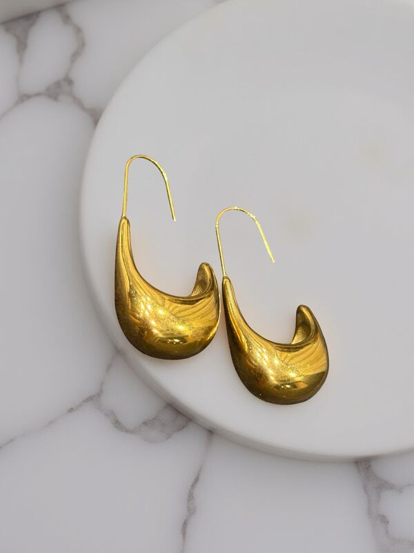 Crescent Gold-Tone Dangles
