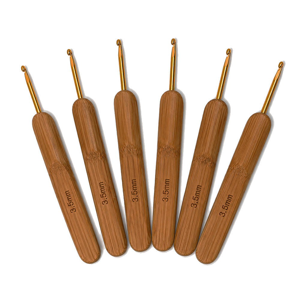 Aguja Crochet Mango Bambu 3.5Mm Paquete X 6Und Aguja Crochet Mango Bambu 3.5Mm Paquete X 6Und
