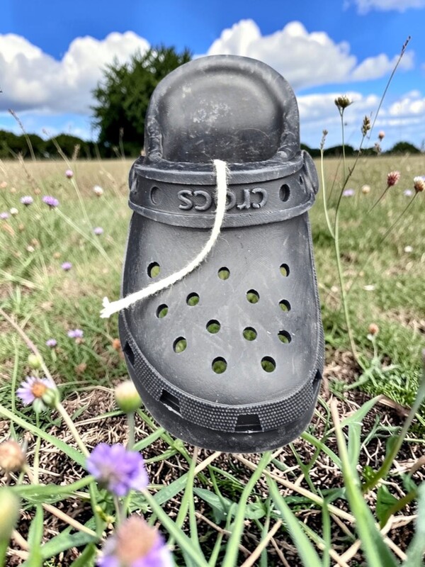 Handmade Crocs Candle- Black, Unscented