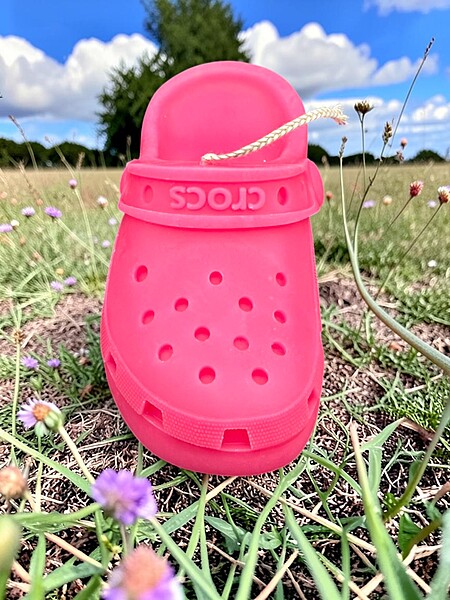 Handmade Crocs Candle- Pink, Vanilla Pumpkin Spice Scented