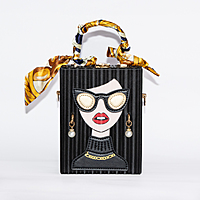 Bag Handbag/Crossbody Black Lady Face