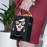 Bag Handbag/Crossbody Black Lady Face