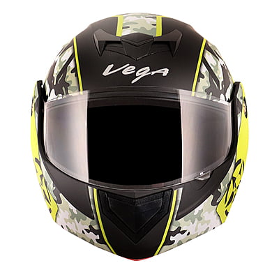 VEGA CRUX DX CAMO DULL BLACK NEON YELLOW C/V (M)