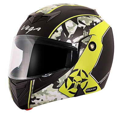 VEGA CRUX DX CAMO DULL BLACK NEON YELLOW C/V (M)