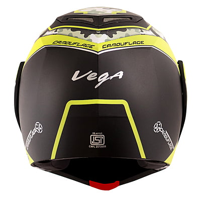 VEGA CRUX DX CAMO DULL BLACK NEON YELLOW C/V (M)