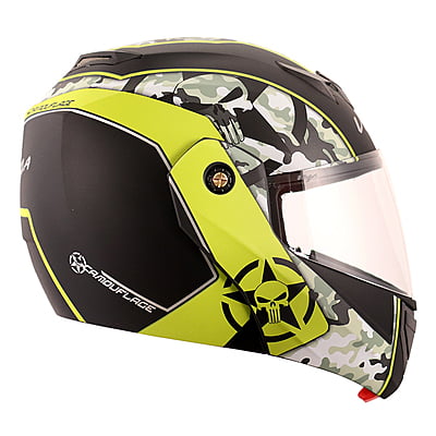 VEGA CRUX DX CAMO DULL BLACK NEON YELLOW C/V (M)